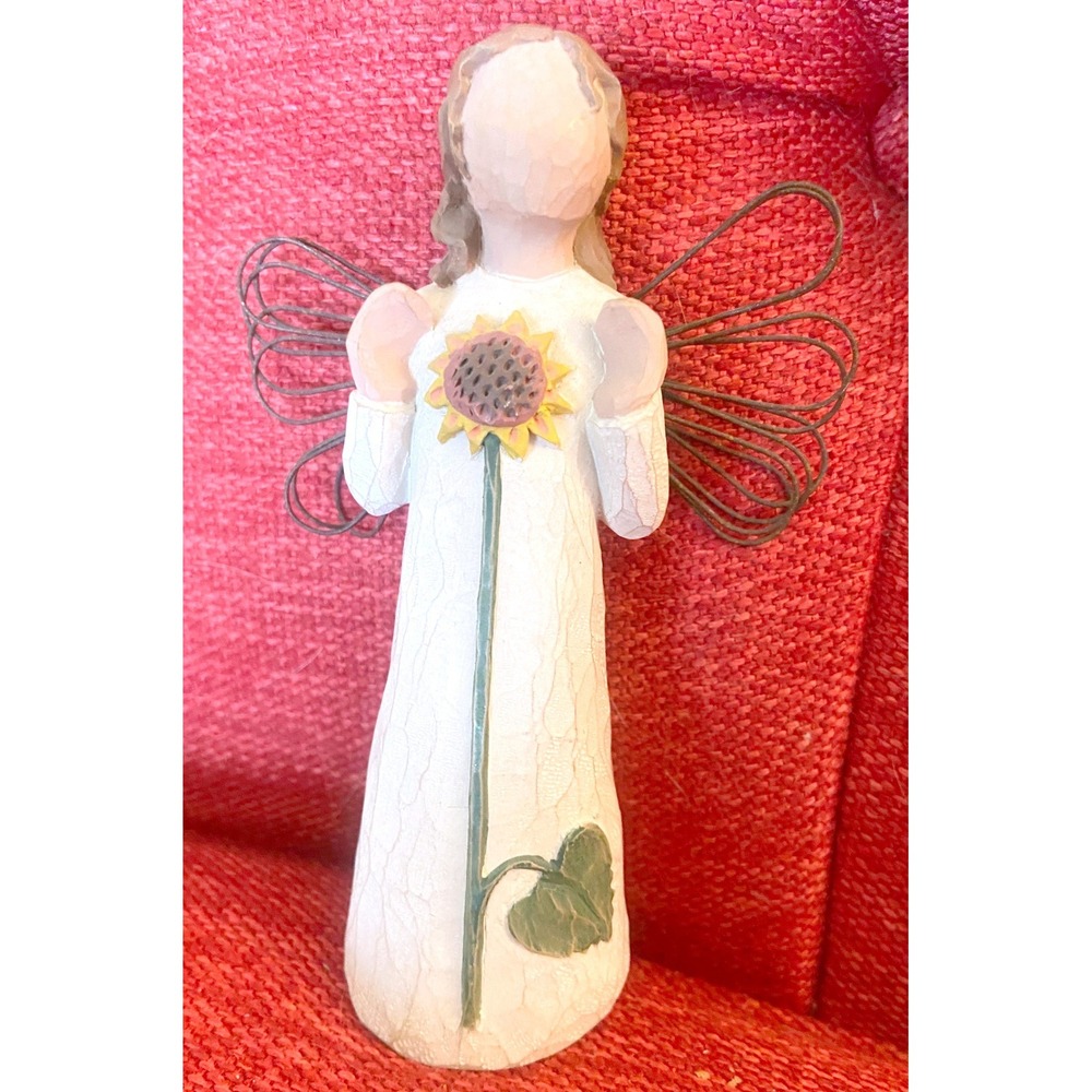 Willow Tree Angel of Summer Figurine Susan Lordi DEMDACO 2001 Sunflower 5.5 inch